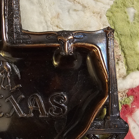 Big Tex Texas Vintage Antique Copper Ashtray Souvenir - Picture 4 of 13